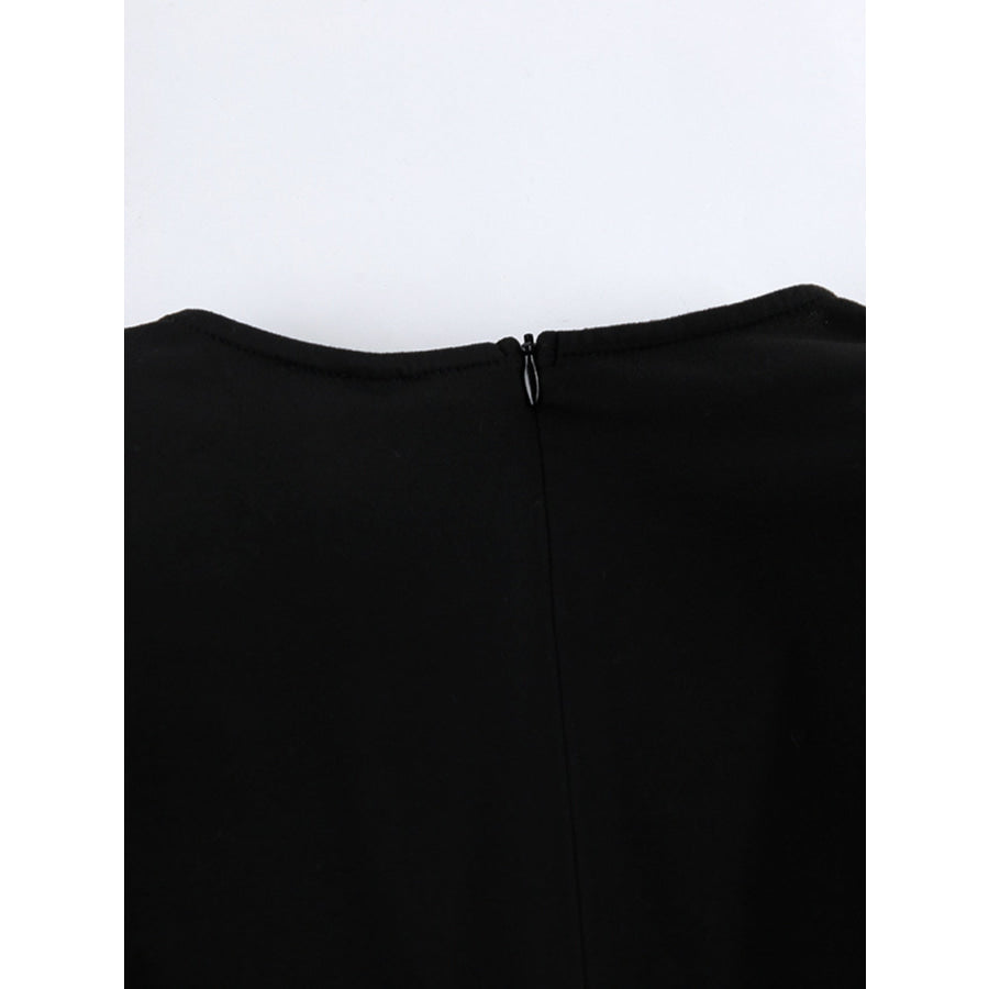Slit Sleeveless Round Neck Maxi Dress Apparel and Accessories