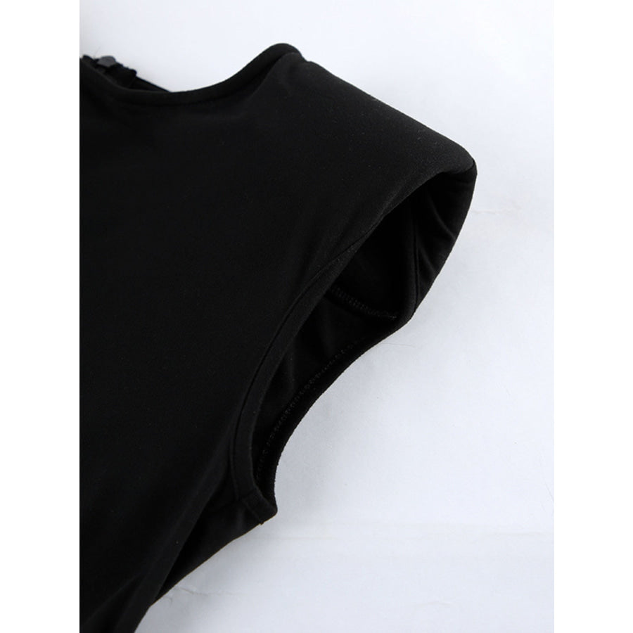 Slit Sleeveless Round Neck Maxi Dress Apparel and Accessories