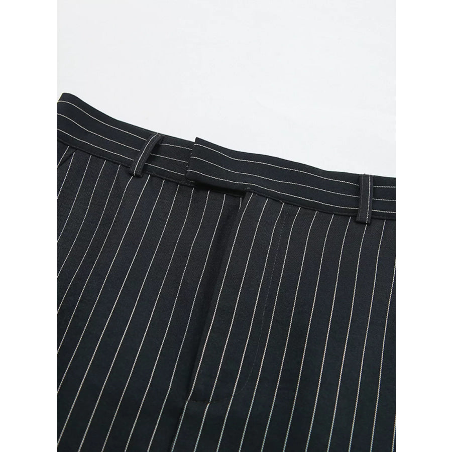 Slit Striped Maxi Skirt Apparel and Accessories