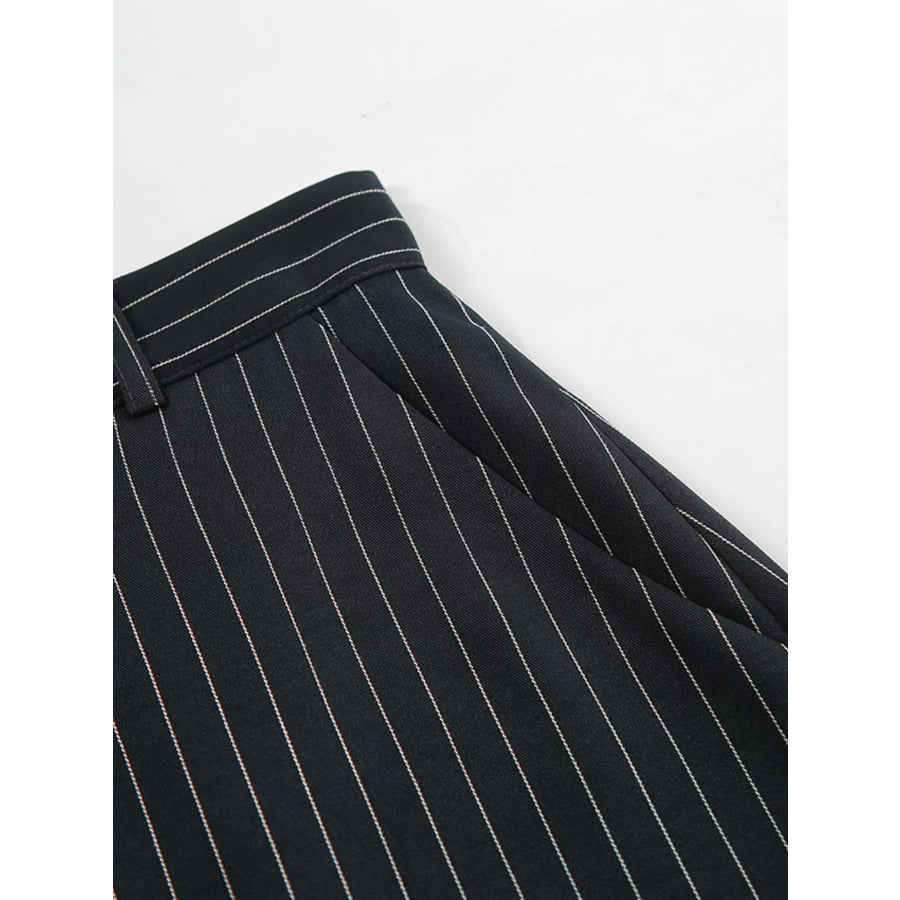 Slit Striped Maxi Skirt Apparel and Accessories