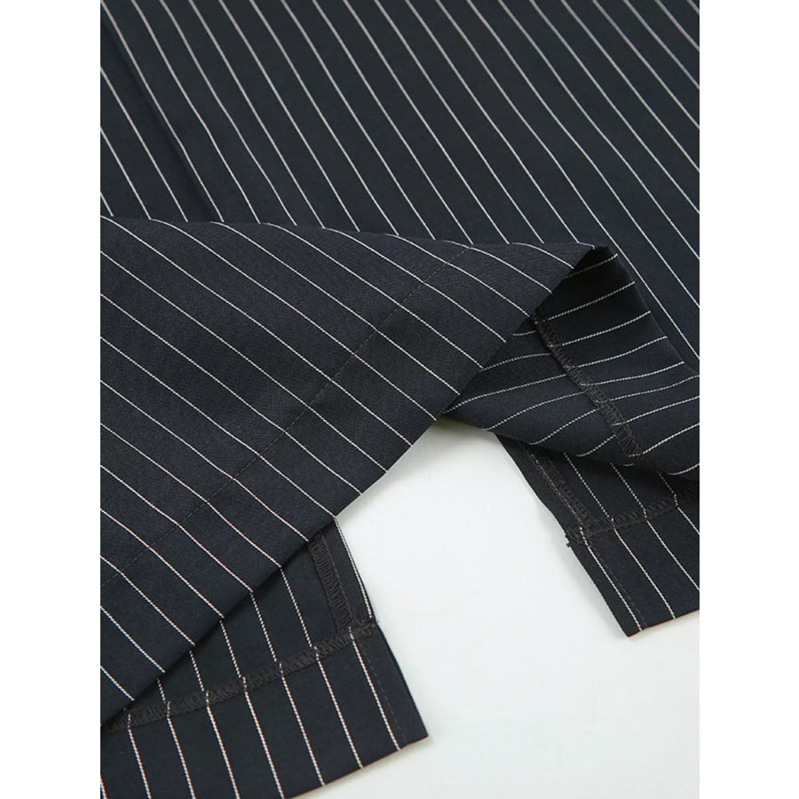 Slit Striped Maxi Skirt Apparel and Accessories