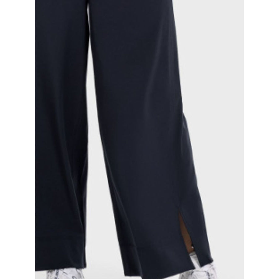 Slit Wide Leg Active Pants Apparel and Accessories