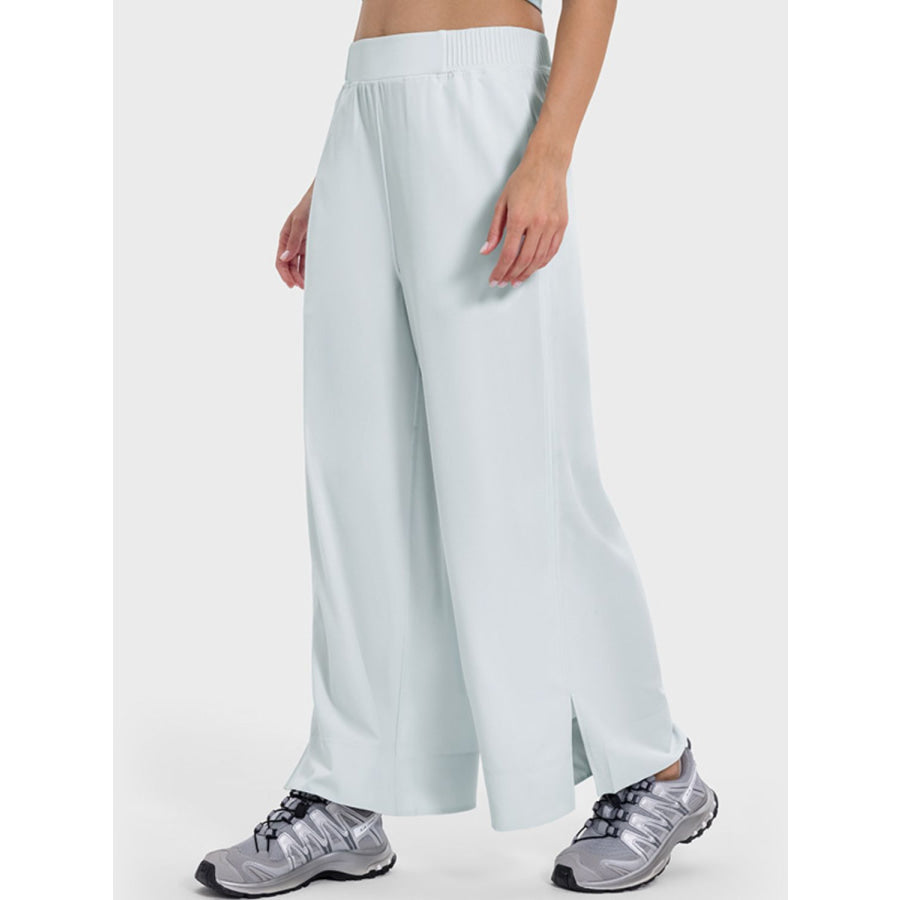 Slit Wide Leg Active Pants Apparel and Accessories