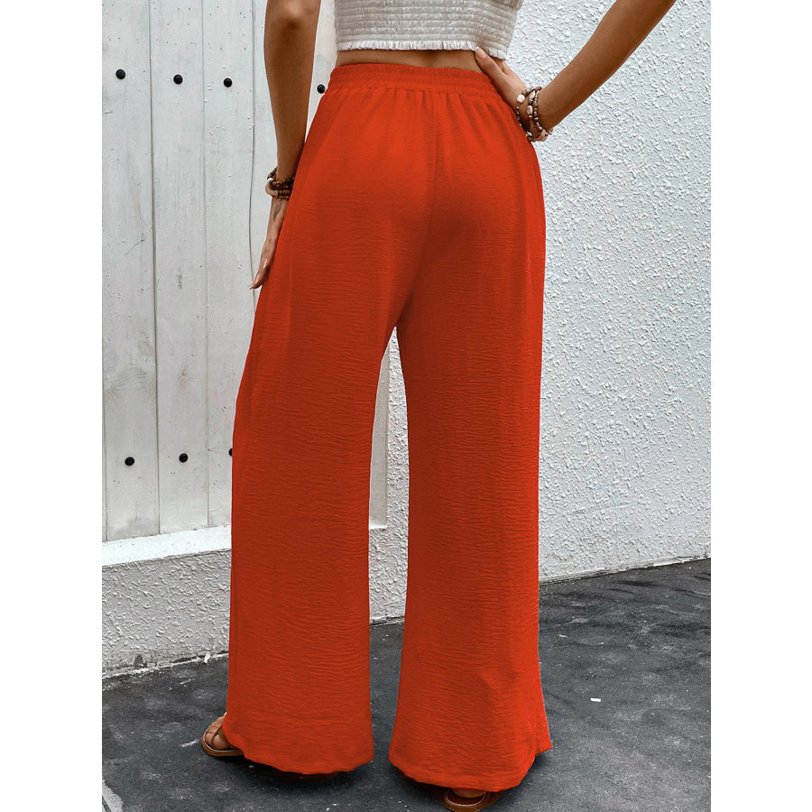 Slit Wide Leg Pants Apparel and Accessories