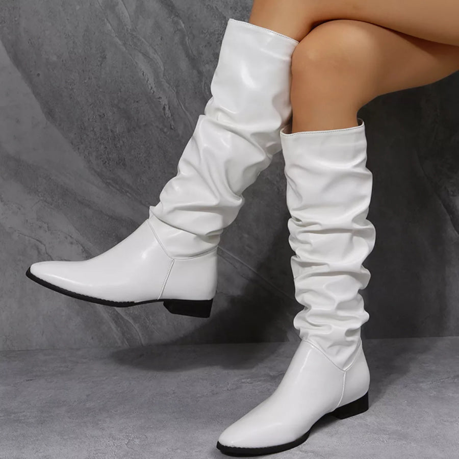 Slouchy Block Heel Boots footwear