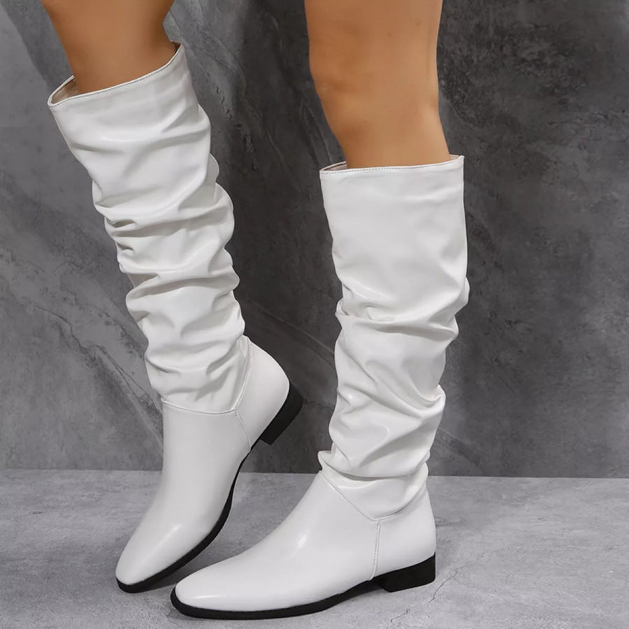 Slouchy Block Heel Boots footwear