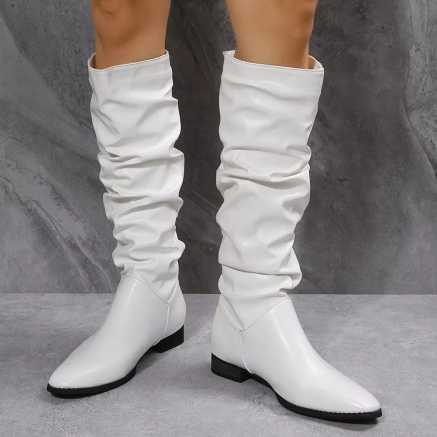 Slouchy Block Heel Boots footwear