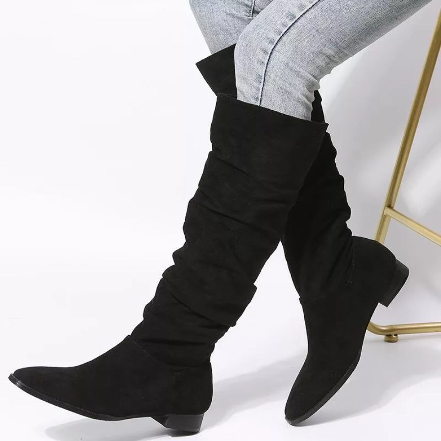 Slouchy Knee High Boots Apparel and Accessories
