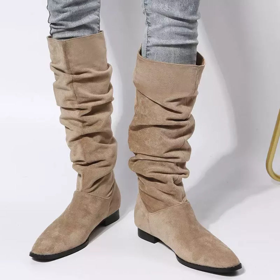 Slouchy Knee High Boots Apparel and Accessories