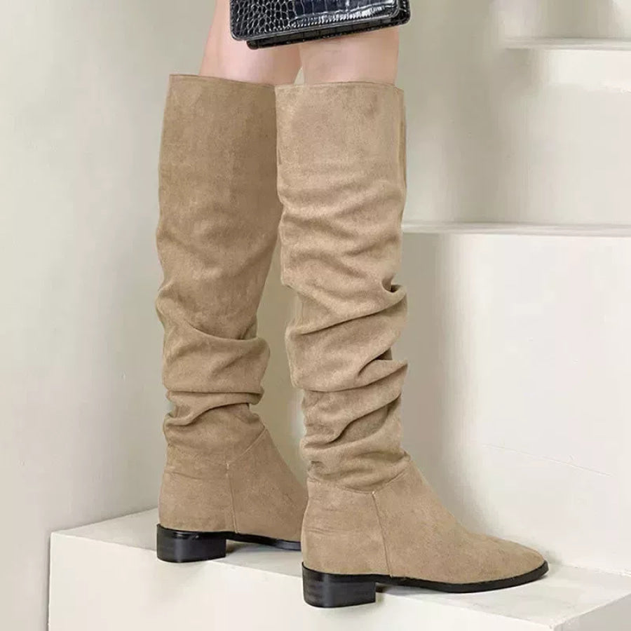 Slouchy Knee High Boots Apparel and Accessories