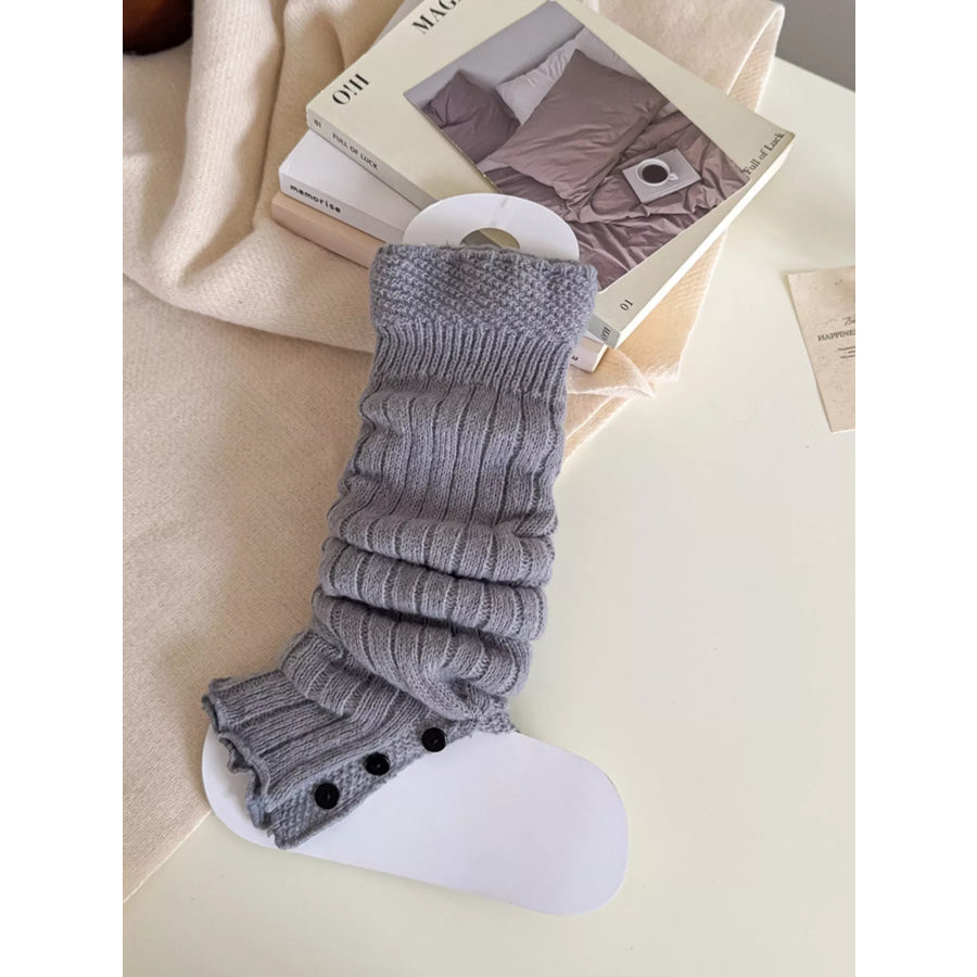 Slouchy Knit Leg Warmers Light Gray / One Size Apparel and Accessories