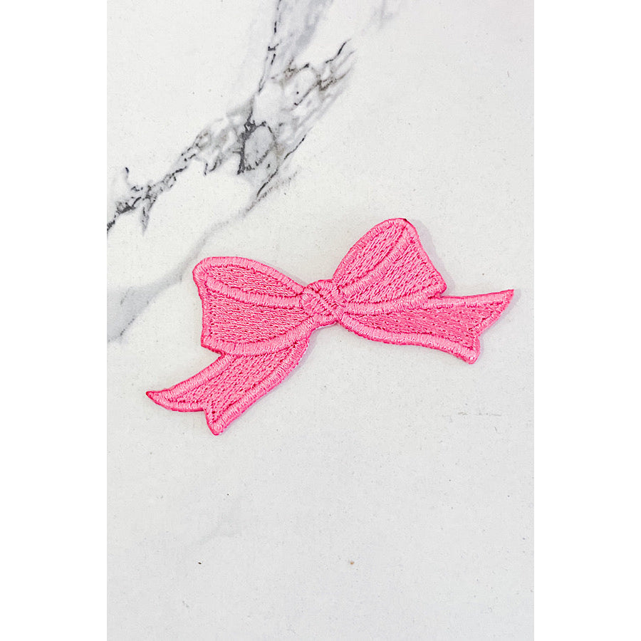 Small Pink Bow Embroidered Patch - ETA 5/3 WS 600 Accessories