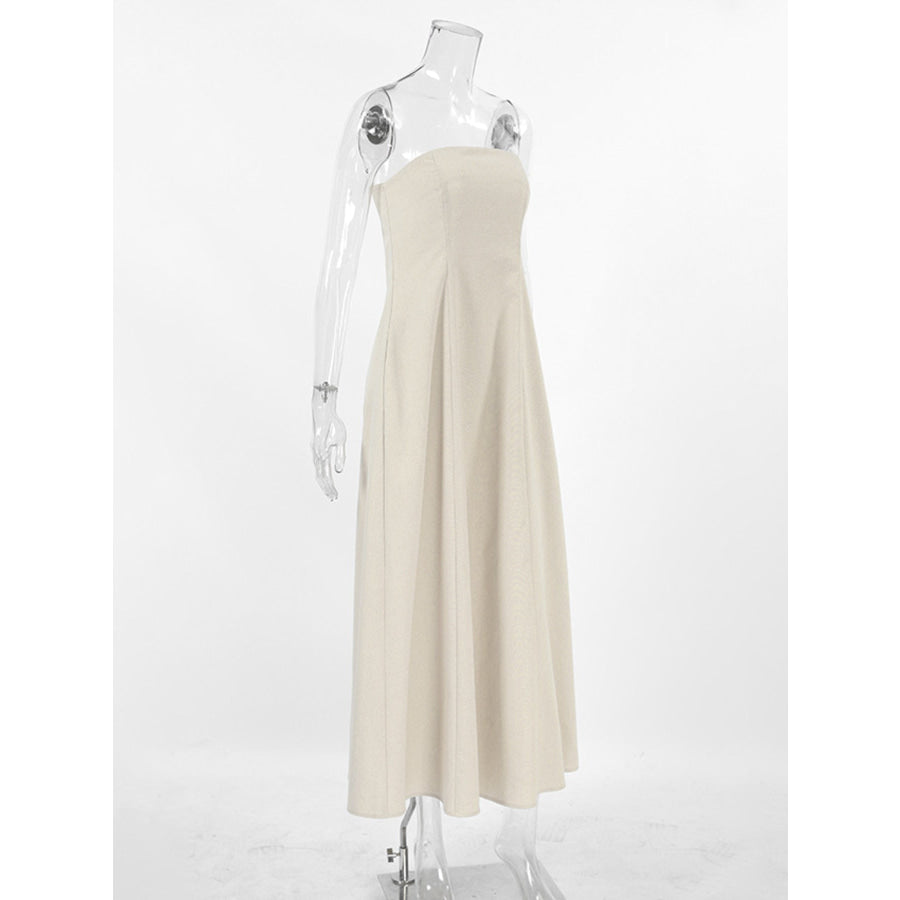 Smocked Back Tube Dress Apparel and Accessories