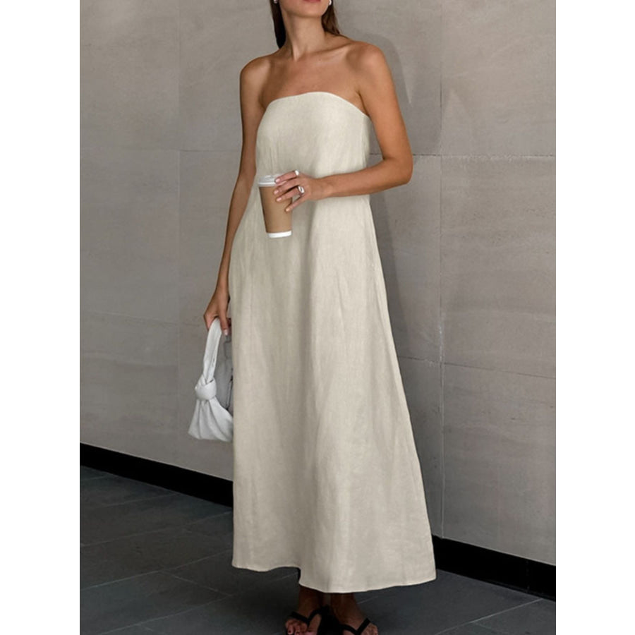 Smocked Back Tube Dress Apparel and Accessories