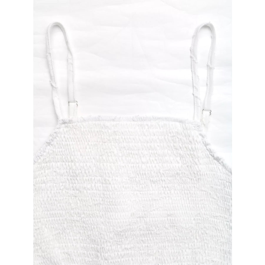 Smocked Crop Top & Ruffle Mini Skirt Set Apparel and Accessories