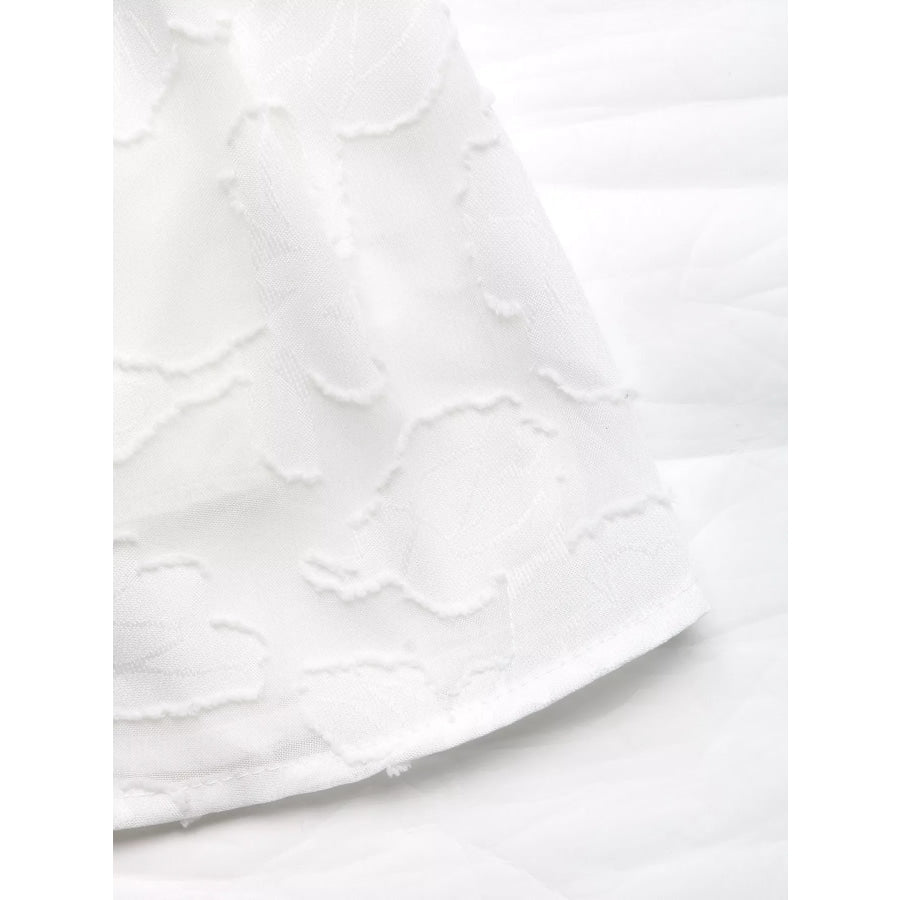 Smocked Crop Top & Ruffle Mini Skirt Set Apparel and Accessories