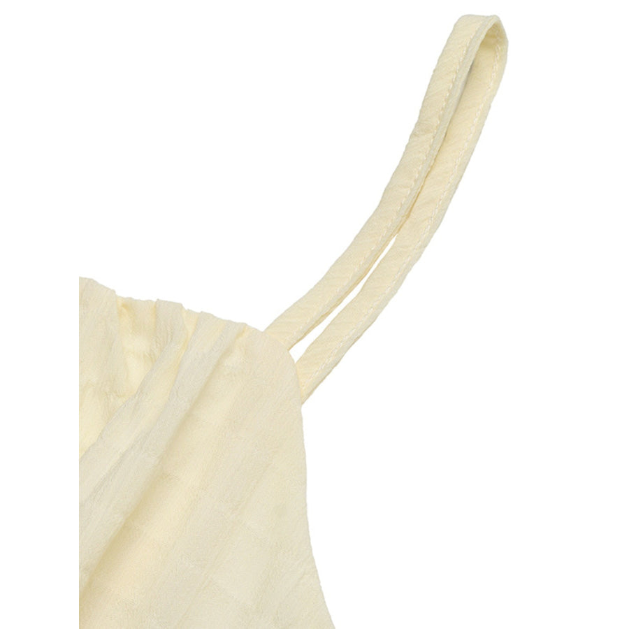 Smocked Spaghetti Strap Casual Dress Apparel and Accessories