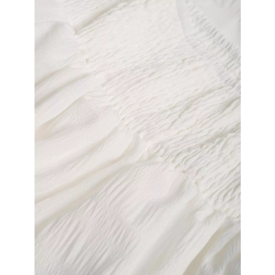 Smocked Tiered Flowy Maxi Skirt Apparel and Accessories