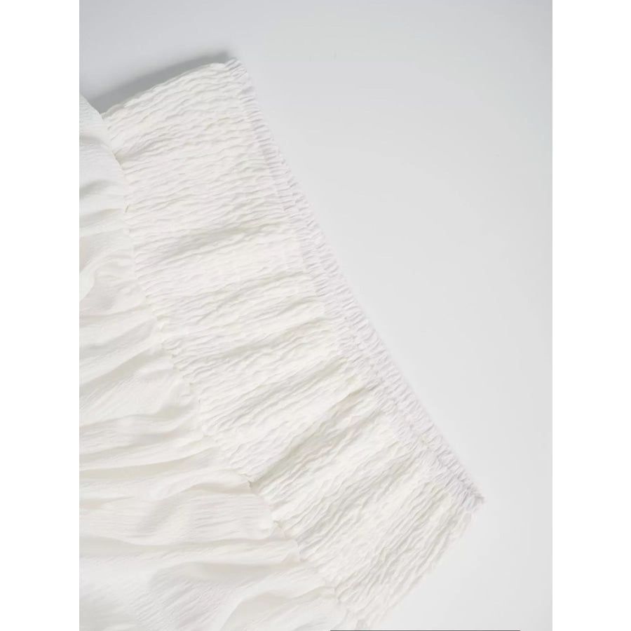 Smocked Tiered Flowy Maxi Skirt Apparel and Accessories