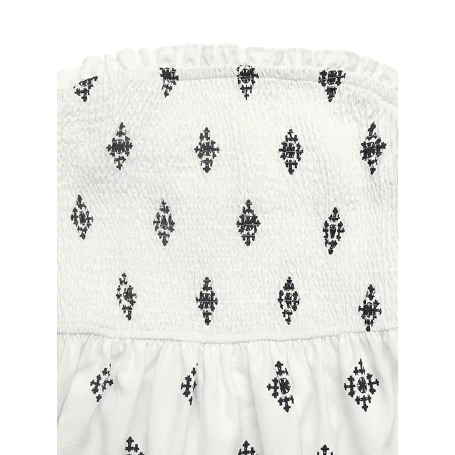 Smocked Tube Midi Dress Apparel and Accessories