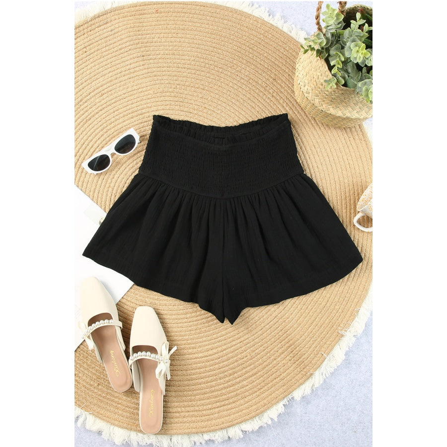 Smocked Waist Culotte Shorts