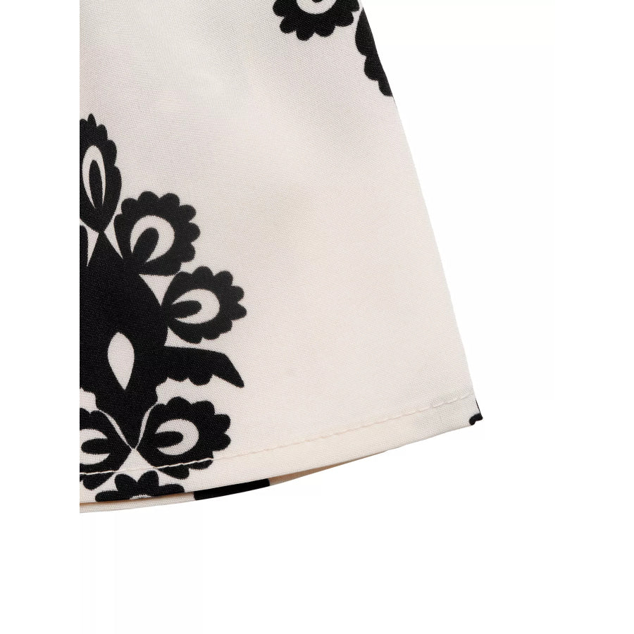 Smocked Waist Printed Shorts Apparel and Accessories