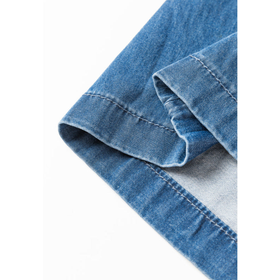 Smocked Wide Leg Jeans Apparel and Accessories