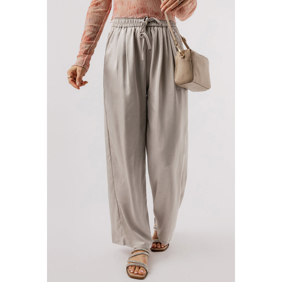 Smocked Wide Leg Pants Apparel and Accessories