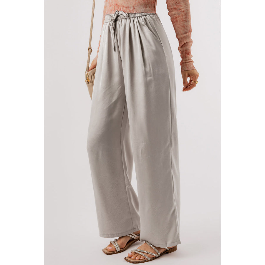 Smocked Wide Leg Pants Apparel and Accessories