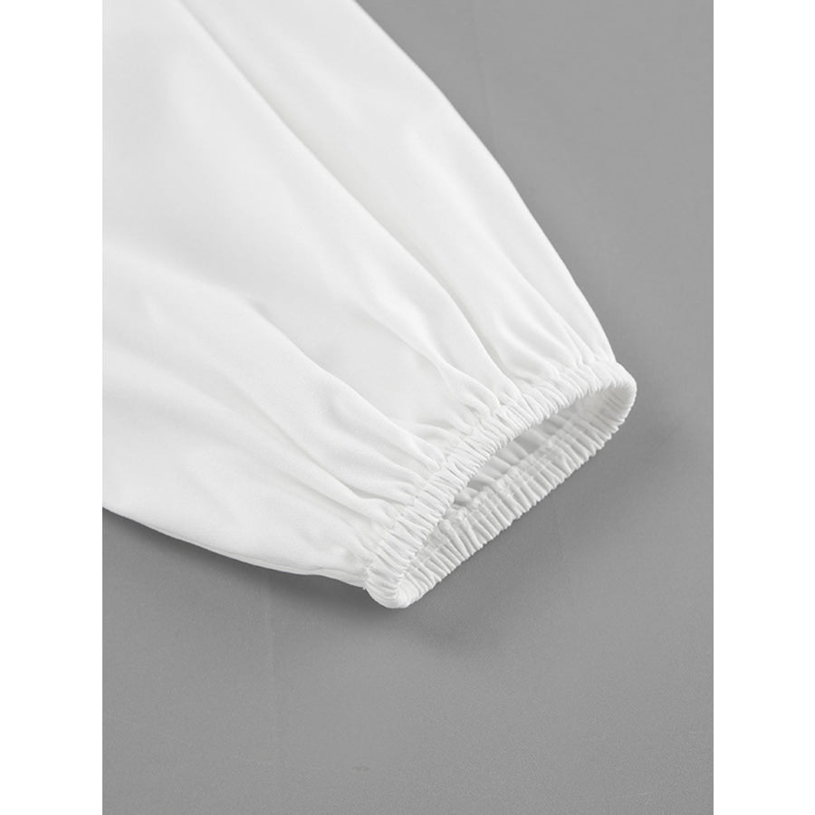 Snap Detail Long Sleeve Top and Shorts Set Apparel Accessories