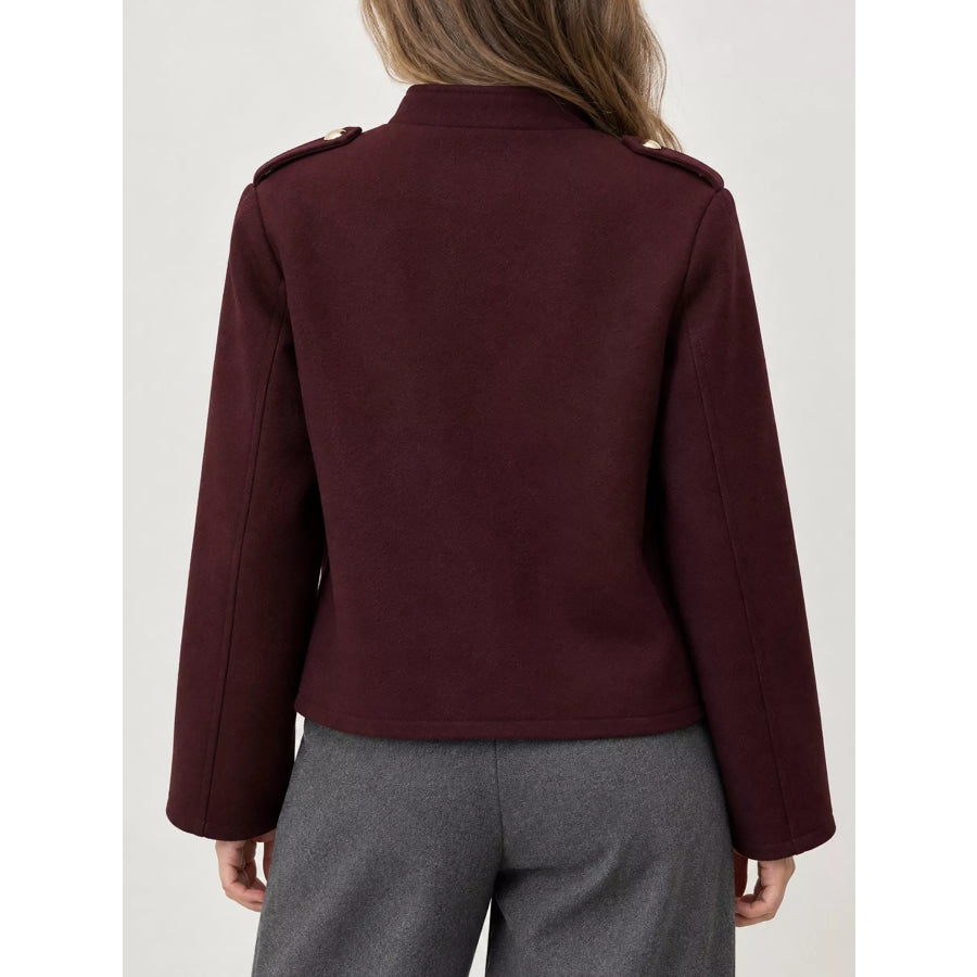 Snap Down Cropped Jacket Apparel and Accessories