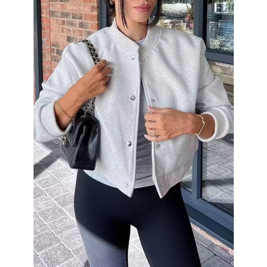 Snap Down Cropped Jacket Apparel and Accessories