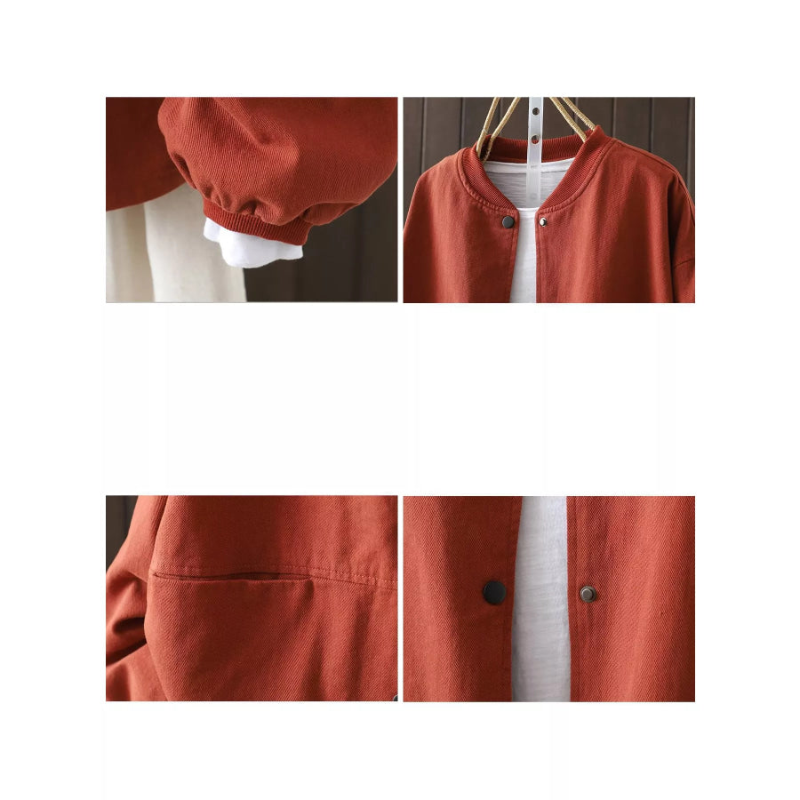 Snap Down Dropped Shoulder Jacket Apparel and Accessories
