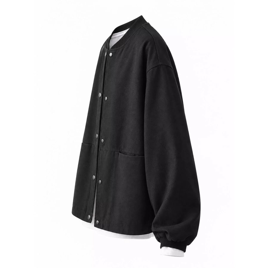Snap Down Dropped Shoulder Jacket Apparel and Accessories