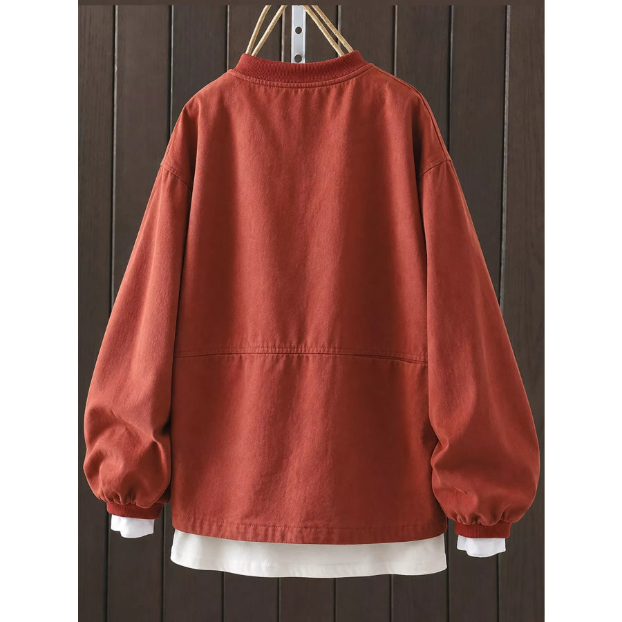 Snap Down Dropped Shoulder Jacket Apparel and Accessories