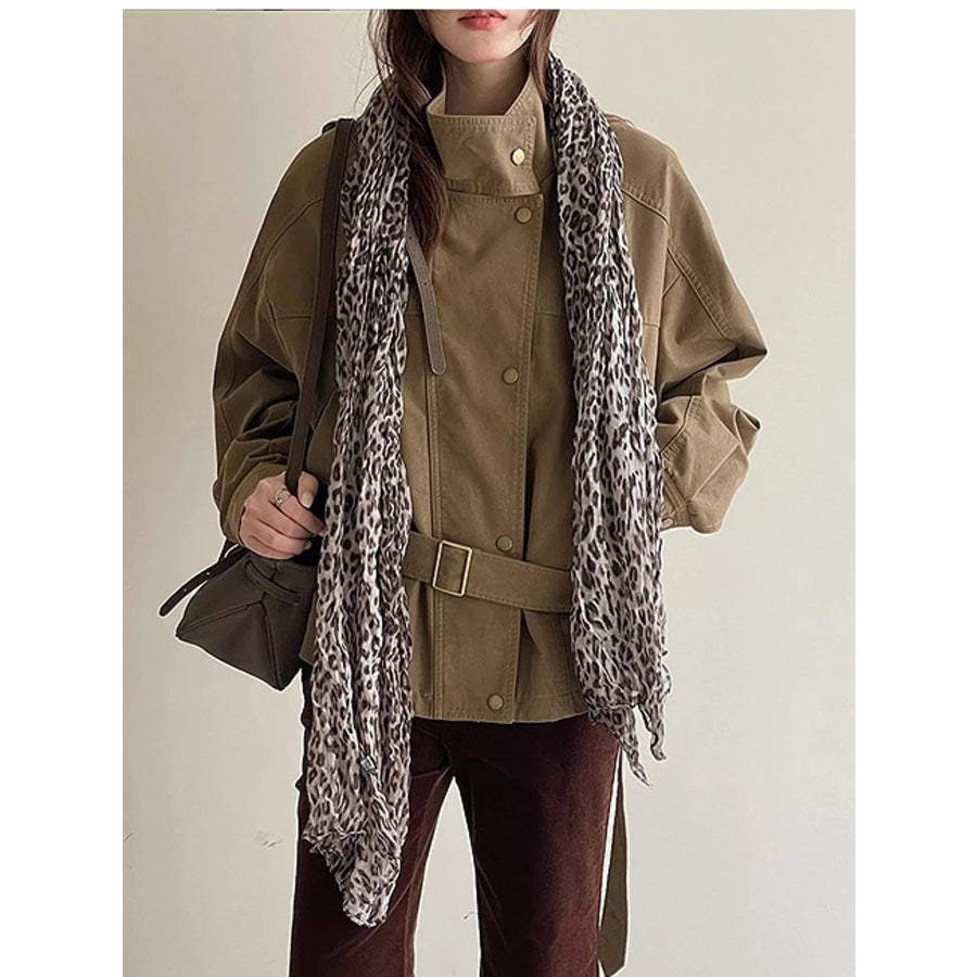 Snap Down Long Sleeve Jacket Apparel and Accessories