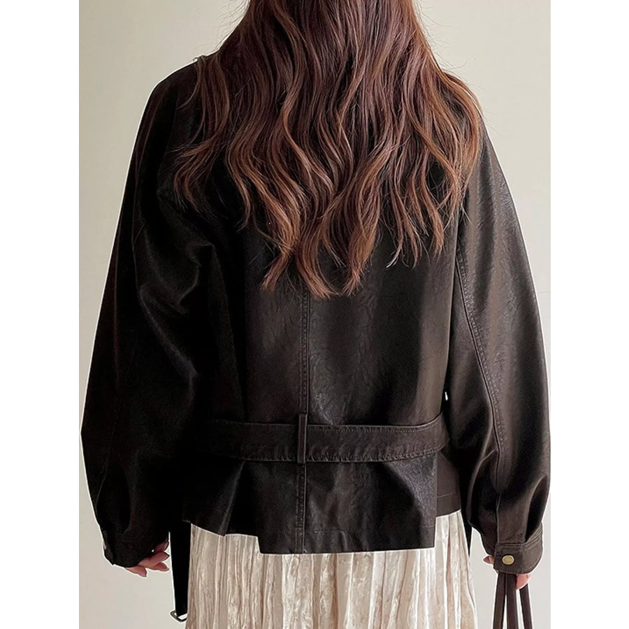 Snap Down Long Sleeve Jacket Apparel and Accessories