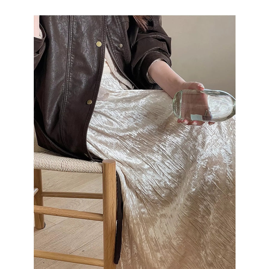Snap Down Long Sleeve Jacket Apparel and Accessories