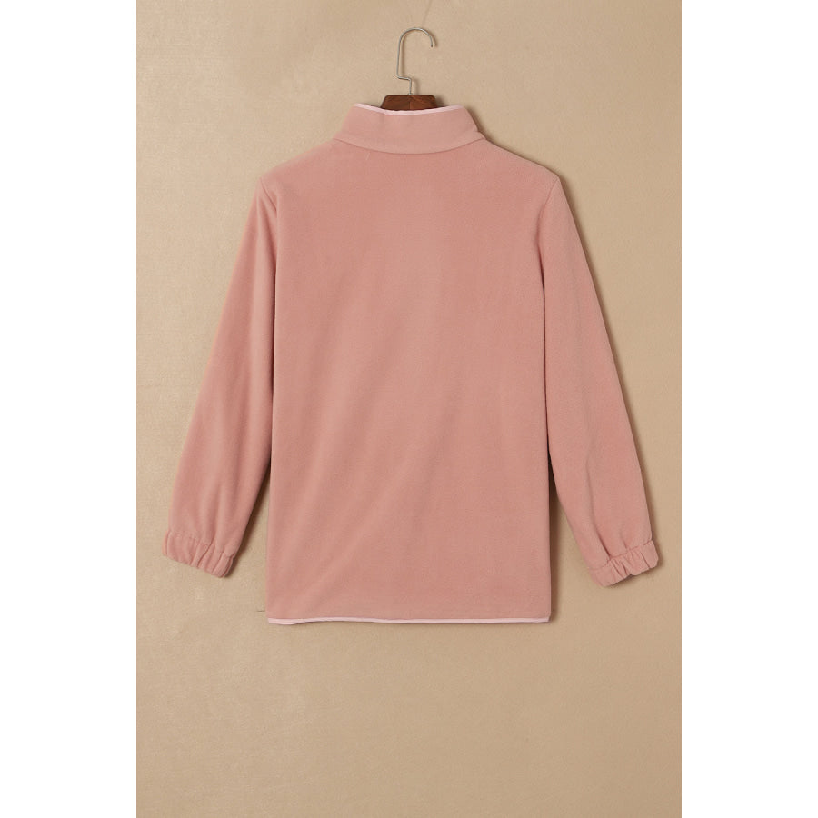 Snap Down Long Sleeve Sherpa Jacket Apparel and Accessories