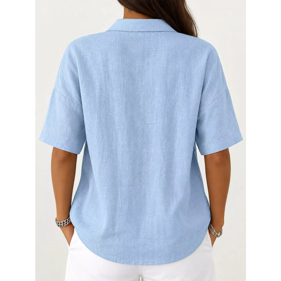Snap Down Short Sleeve Shirt Apparel and Accessories