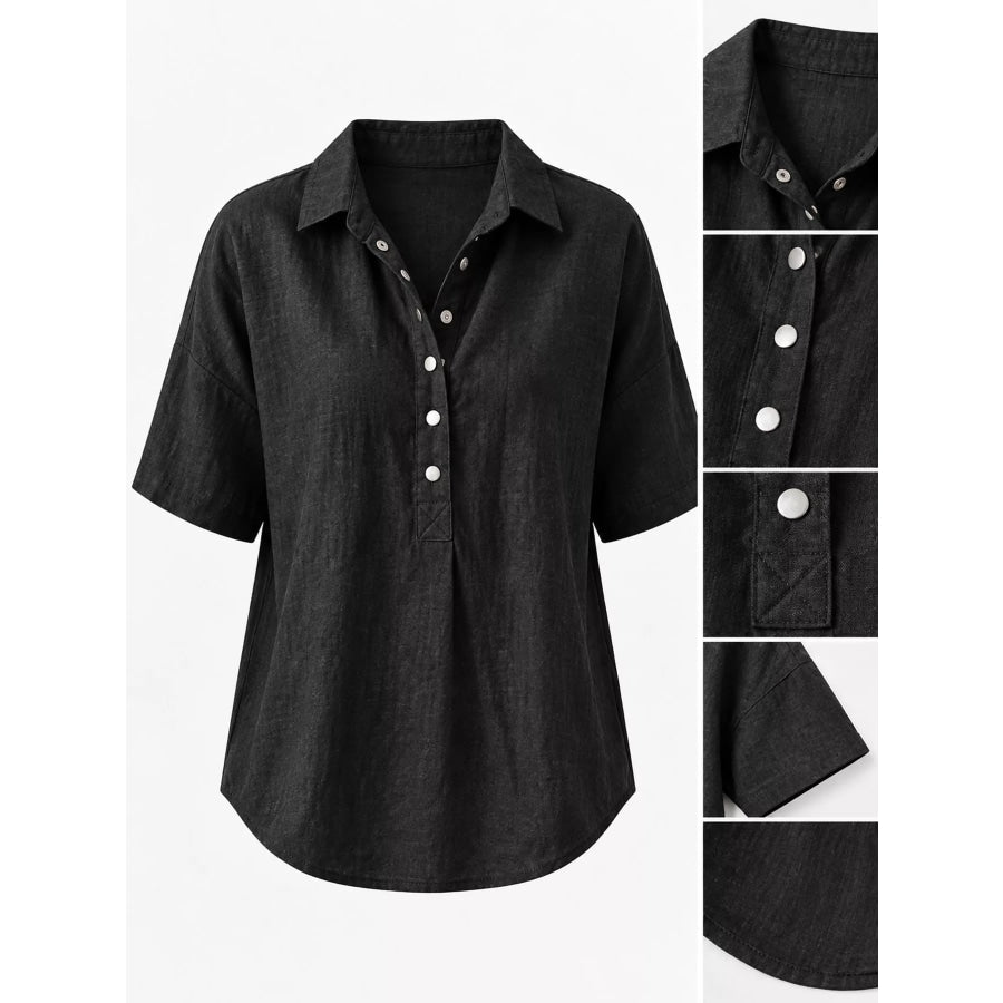 Snap Down Short Sleeve Shirt Apparel and Accessories