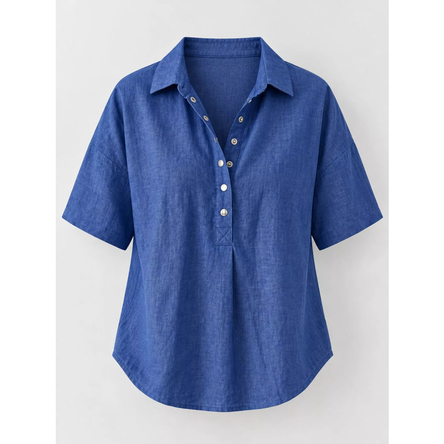 Snap Down Short Sleeve Shirt Apparel and Accessories