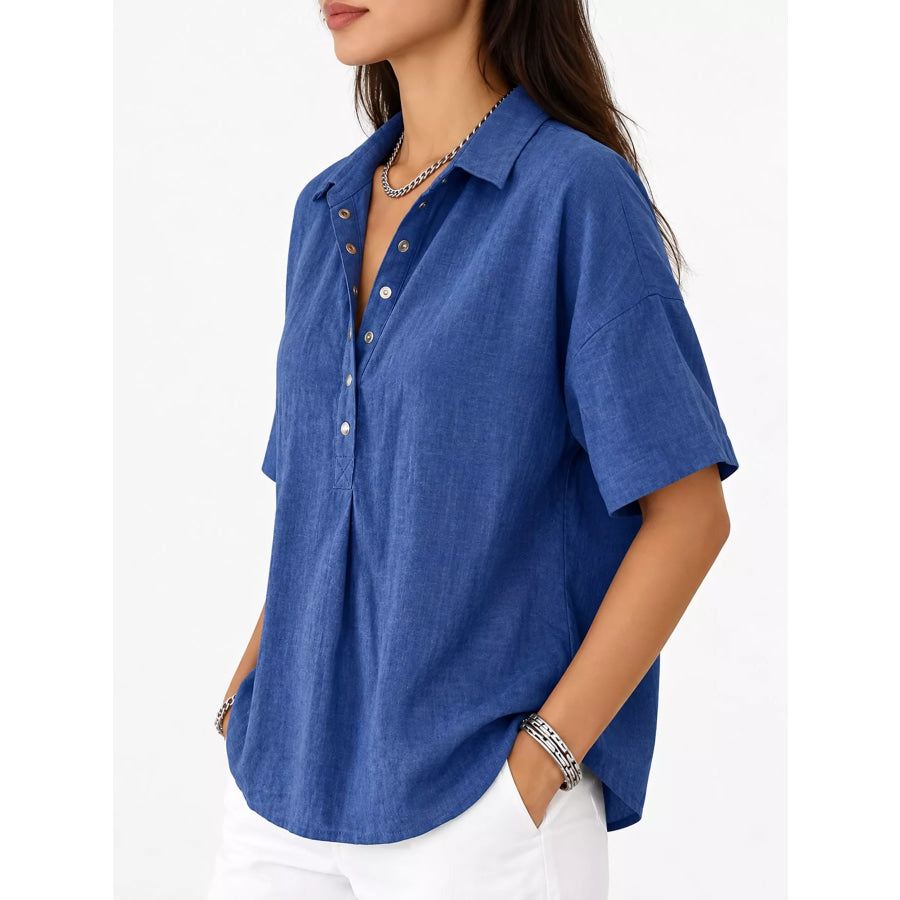 Snap Down Short Sleeve Shirt Apparel and Accessories