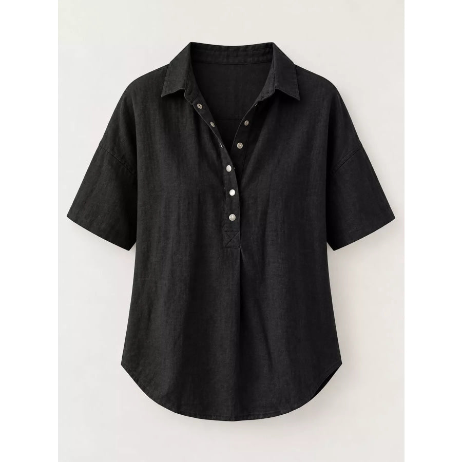 Snap Down Short Sleeve Shirt Apparel and Accessories