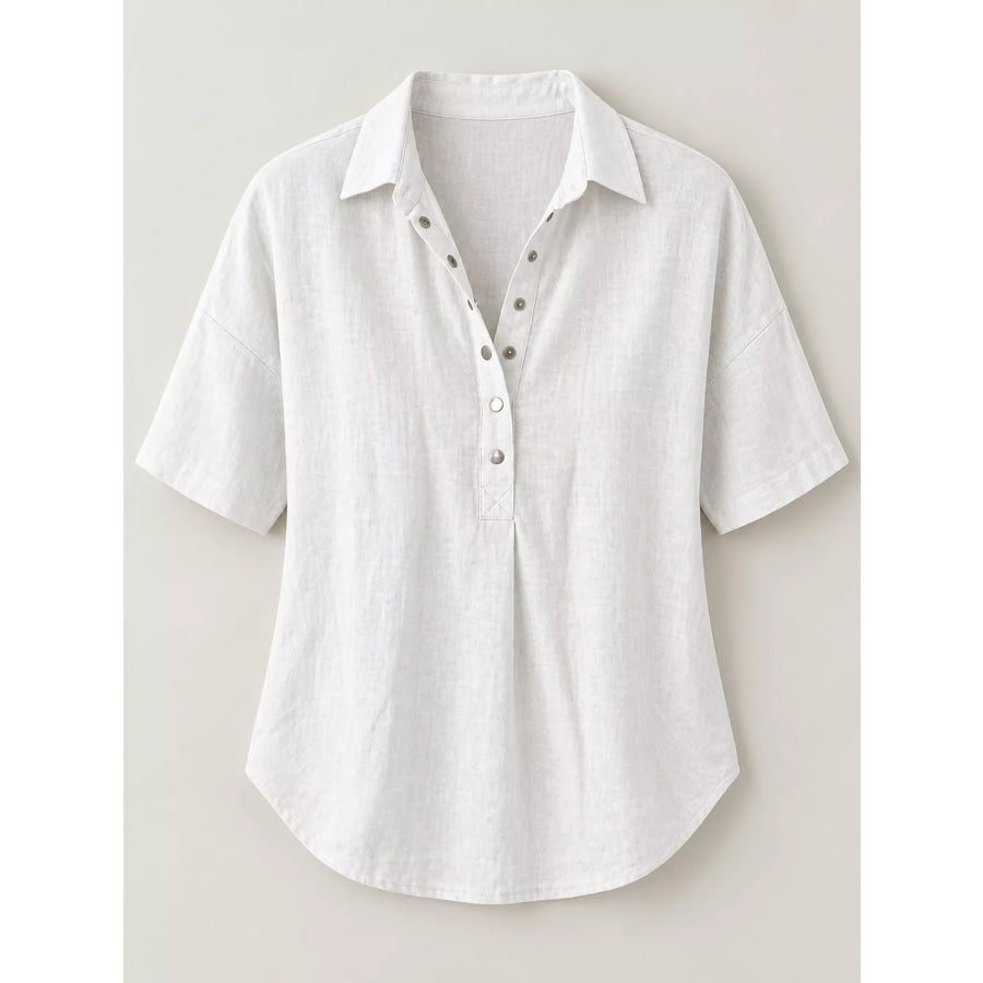 Snap Down Short Sleeve Shirt Apparel and Accessories