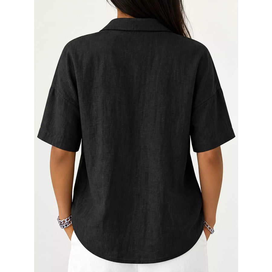 Snap Down Short Sleeve Shirt Apparel and Accessories