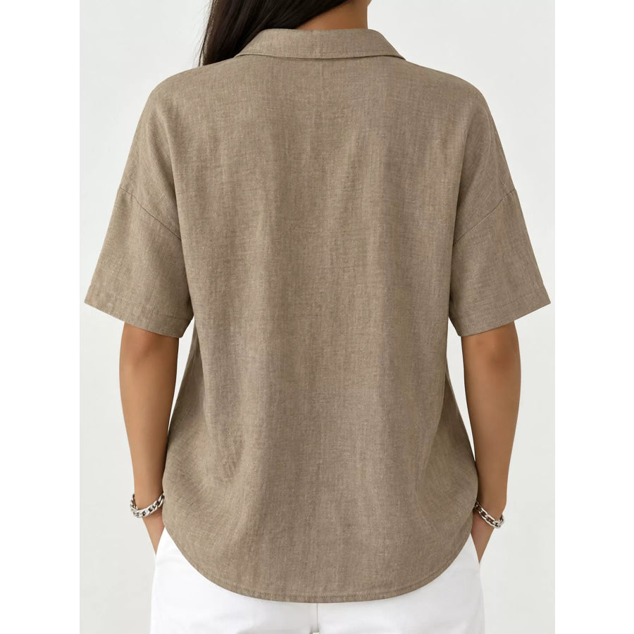 Snap Down Short Sleeve Shirt Apparel and Accessories
