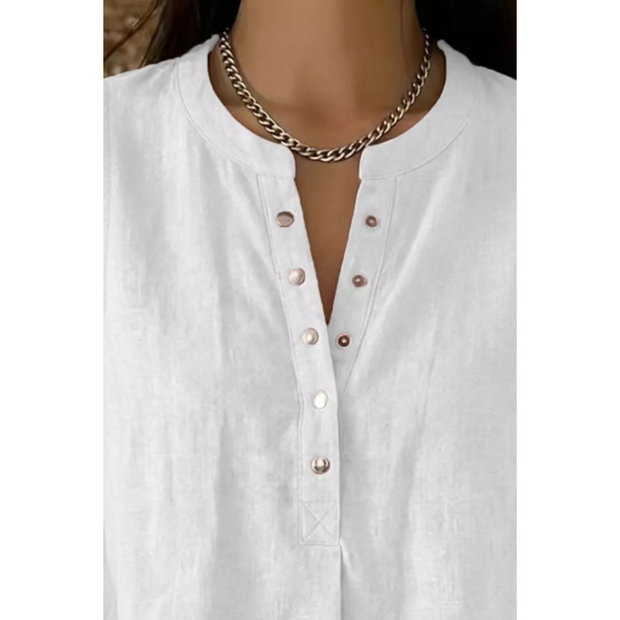 Snap Down Sleeveless Top Apparel and Accessories