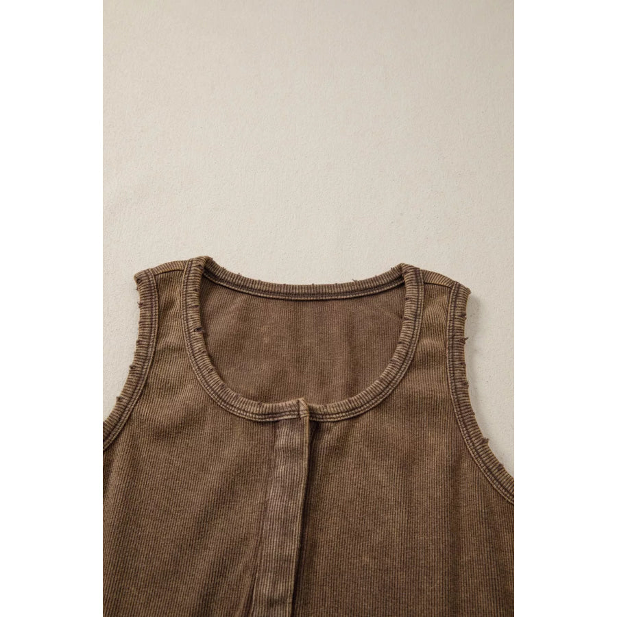 Snap Down Wide Strap Tank Apparel and Accessories