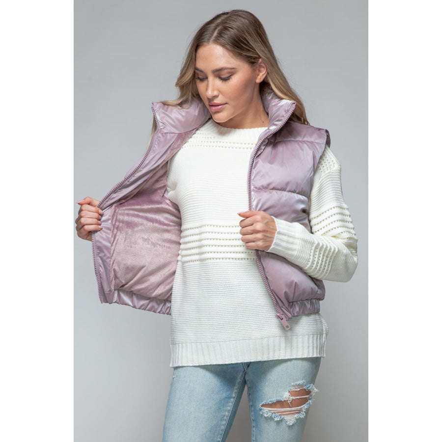 Snobbish Fine Fur Lining Quilted Vest Apparel and Accessories